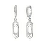 Geometric Crystal Drop Earrings