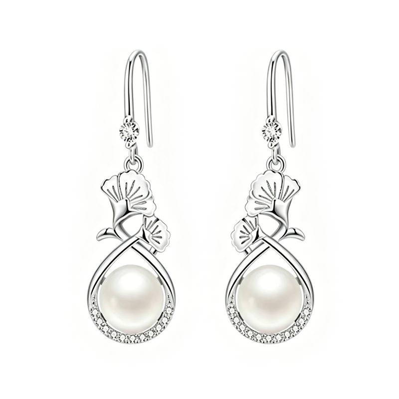 Classic Pearl Drop Earrings, Gold & Silver Plated