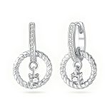 Twisted Circle Drop Earrings