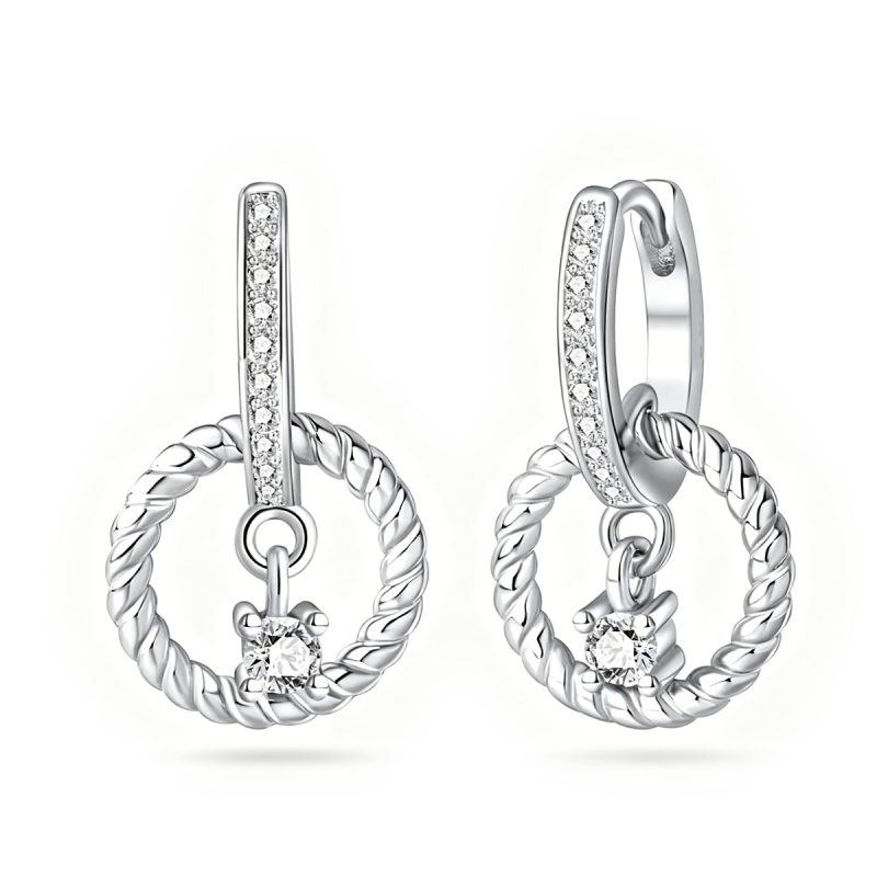 Twisted Circle Drop Earrings