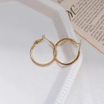 Gold Hoop Earrings 3cm - Image 1 - MadeInPanda