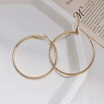 Gold Hoop Earrings 5cm - Image 1 - MadeInPanda