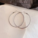 Silver Hoop Earrings 5cm - Image 1 - MadeInPanda