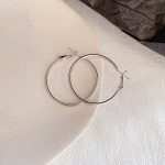 Silver Hoop Earrings 4cm - Image 1 - MadeInPanda