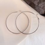 Silver Hoop Earrings 6cm - Image 1 - MadeInPanda