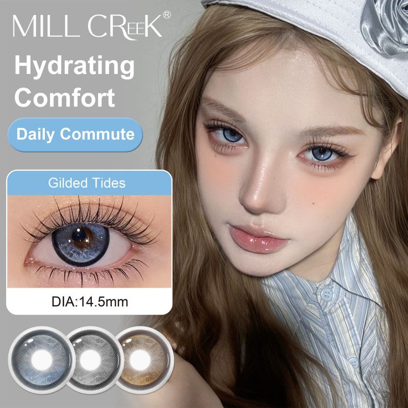 MadeInPanda Sky Blue Colored Contact Lenses - Natural Multi Tone Eye Lenses