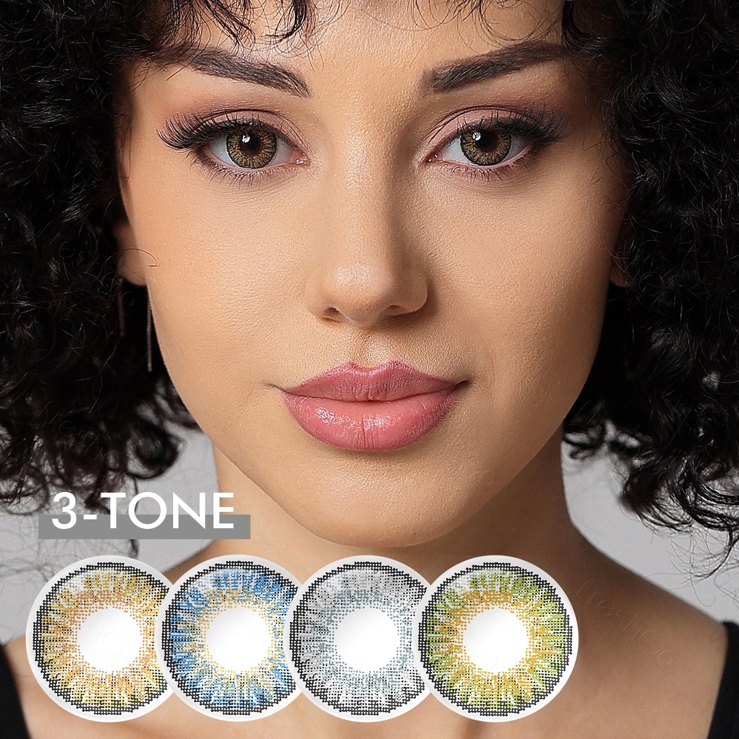 pure-hazel-brown-contact-lenses-nat-1 MadeInPanda Pure Hazel Brown Contact Lenses - Natural 3-TONE Color Contacts for Women
