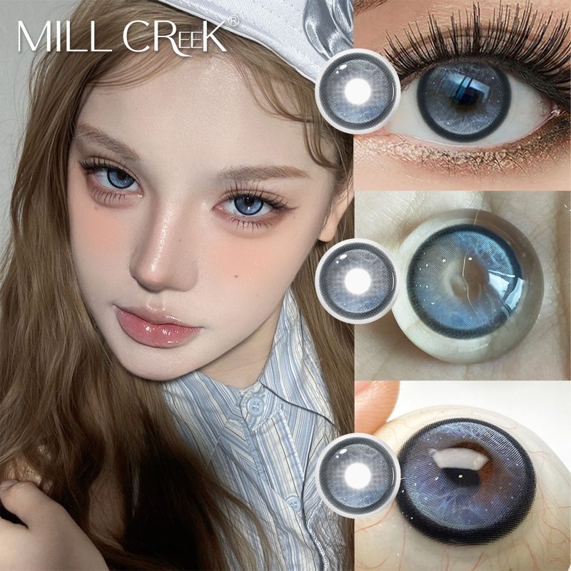 MadeInPanda Sky Blue Colored Contact Lenses - Natural Multi Tone Eye Lenses
