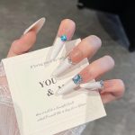MadeInPanda Nude White French Tip Press On Nails - premium press on nails
