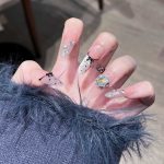 MadeInPanda Nude Black Polka Dot Press On Nails - premium press on nails