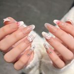 MadeInPanda Nude Pink French Tip Press On Nails - premium press on nails