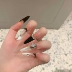 MadeInPanda Nude Black French Tip Press On Nails - premium press on nails