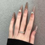 MadeInPanda Nude to Brown Gradient Press On Nails - premium press on nails
