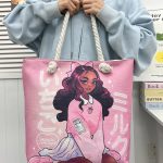 Xincheng Guli Cotton-Linen Printed Tote Bag for Women - Large Capacity Beach Shopping Bag - Creative Print Casual Handbag - Durable Cotton-Linen Material - Zip Closure - 43x38cm - Trendy Ethnic Fashion Tote - 1 Piece - Image 1 - MadeInPanda