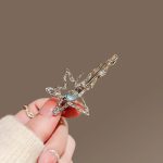 Dark Grey Crystal Hair Clip - MadeInPanda