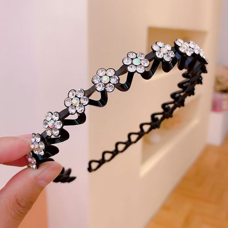 Pink Crystal Rhinestone Hair Band - MadeInPanda