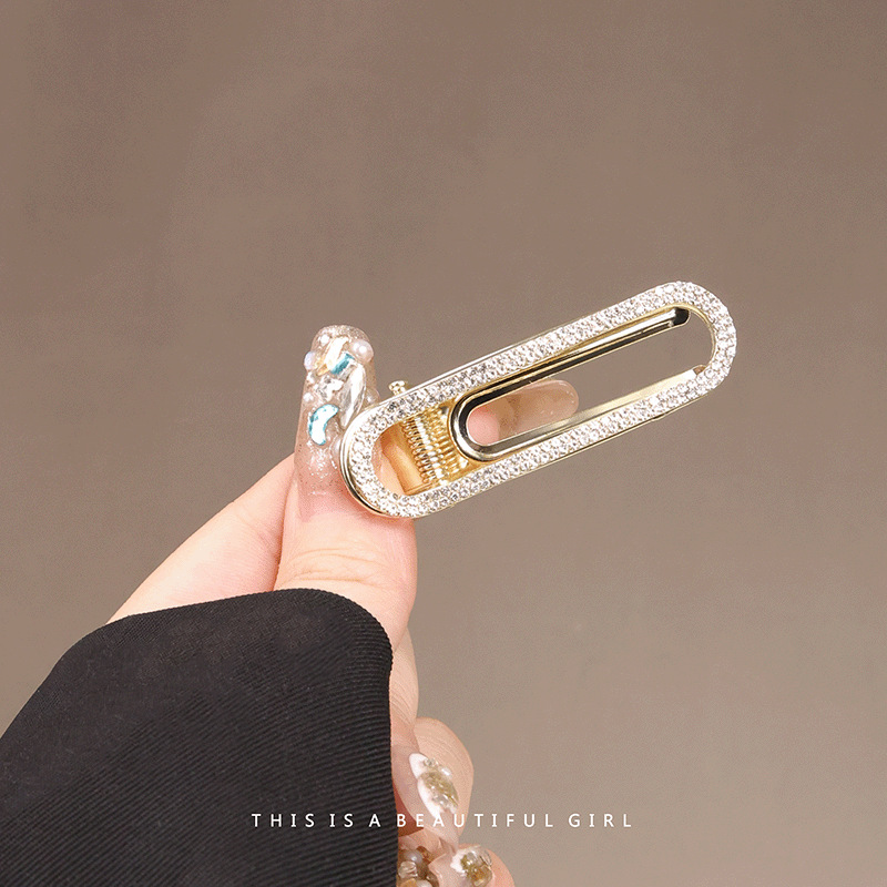 Diamond Camellia Gold Hair Clip - MadeInPanda