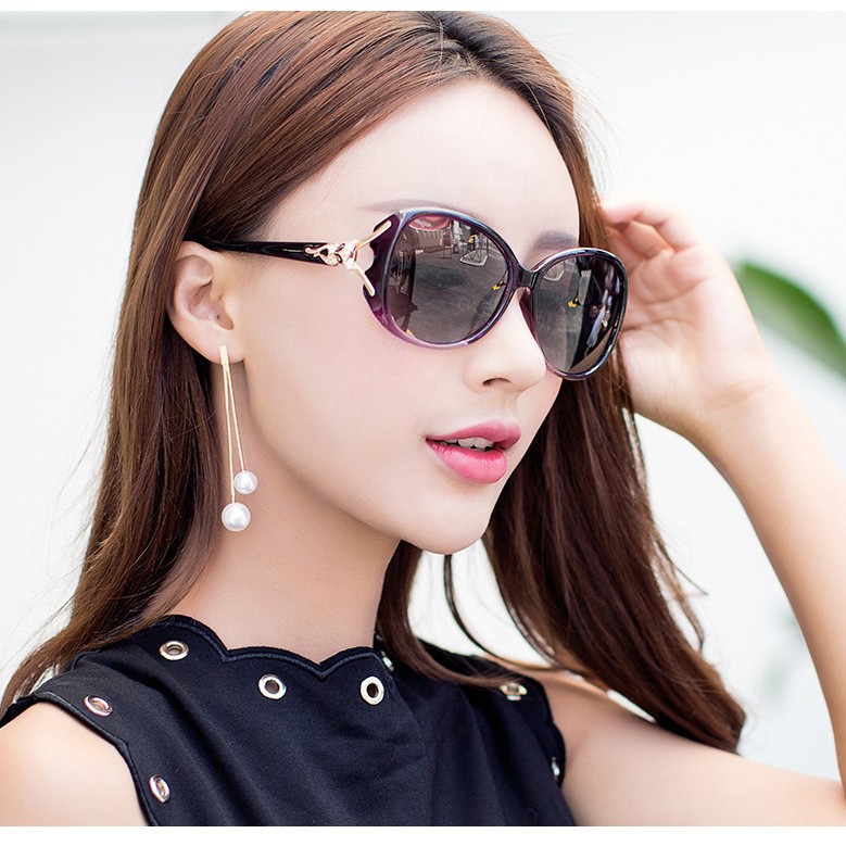 Leidishu Fox Head Butterfly Polarized Sunglasses for Women - UV400 Gradient Rimless Sun Glasses with Rhinestone Option - Trendy Street Style Oversized Driving Shades - Lightweight PC Frame with TAC Polarized Lens - 1 Piece - Image 1 - MadeInPanda