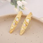Beige Oil Drop Flower Hair Clip - MadeInPanda