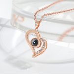 Love projection heart necklace main view MadeInPanda