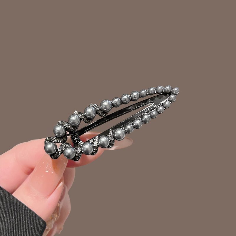 Full Diamond Five Point Star Silver Hair Clip - MadeInPanda