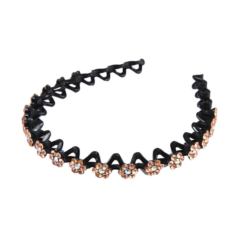 Black Crystal Rhinestone Hair Band - MadeInPanda