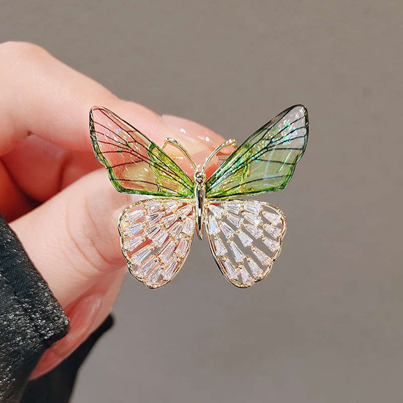 Green Butterfly Brooch MadeInPanda