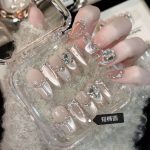 SG734 Icy Peach Press-On Nails