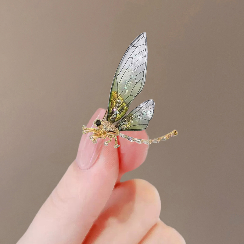 Green Dragonfly Brooch MadeInPanda