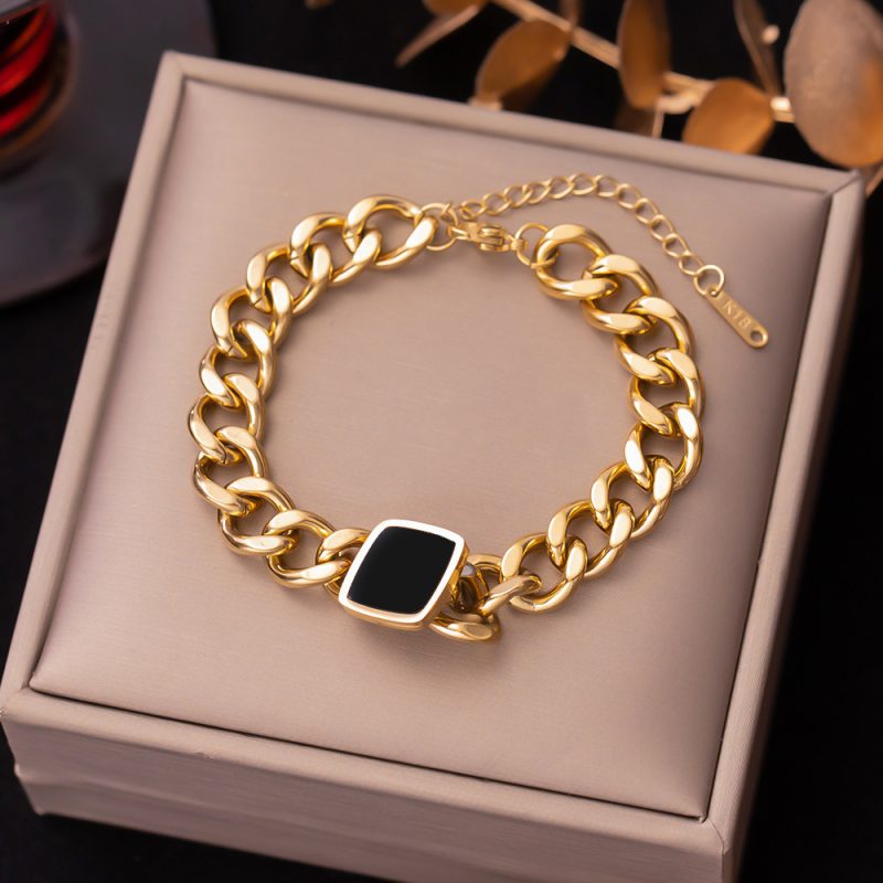 Titanium Steel Bracelet - Double Heart 5181 - MadeInPanda