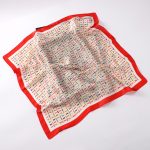 AISu 红色H Silk Square Scarf - 70cm Chiffon Printed Pattern - Summer Fashion Bandana Neck Scarf - 1 Piece - MadeInPanda