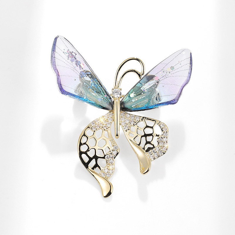Purple Butterfly Brooch 114 MadeInPanda