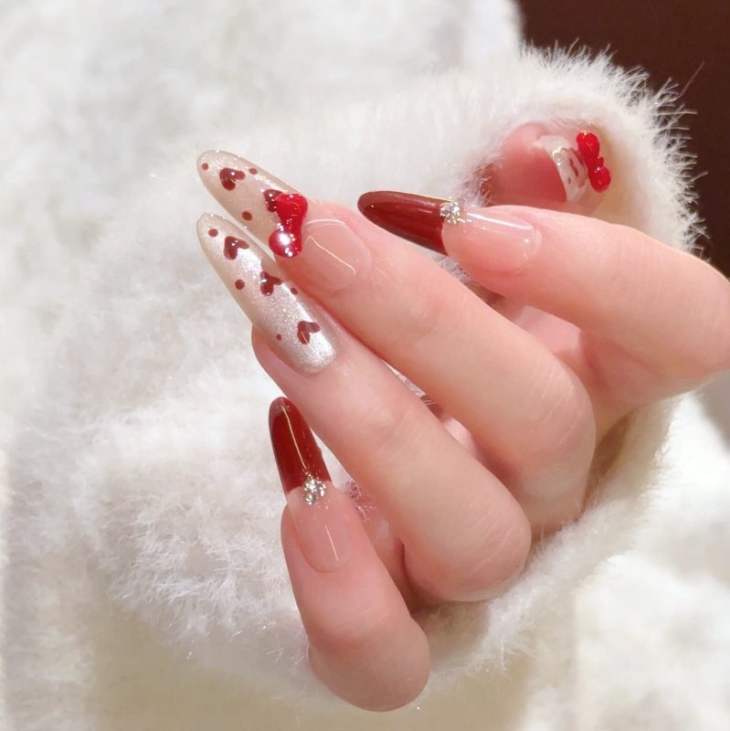 SG662 French Gold Tip Press-On Nails