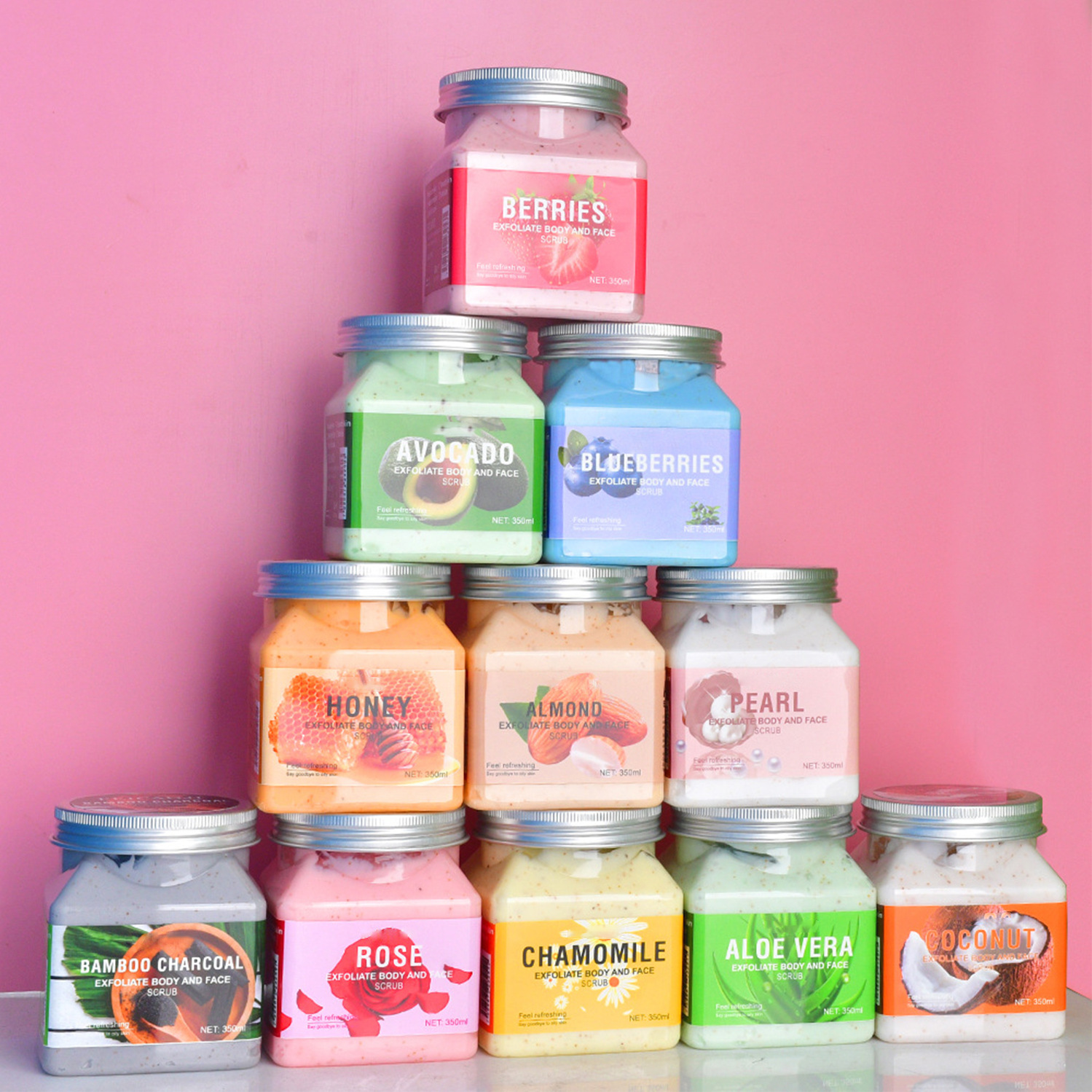 Exfoliating Body Scrub - Deep Cleansing Moisturizing Scrub for Glowing Skin - 350ml - Image 1 - MadeInPanda