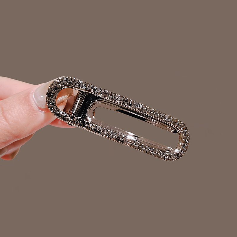 Silver Heart Crystal Butterfly Duck Clip - MadeInPanda