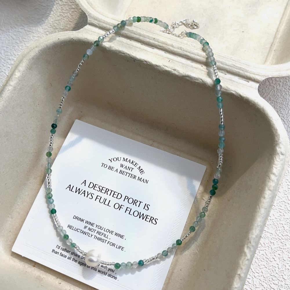 Jade Green Gradient Pearl Necklace Jade Green Gradient Pearl Necklace