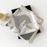 AISu 千鸟格马 Silk Square Scarf - 70cm Chiffon Printed Pattern - Summer Fashion Bandana Neck Scarf - 1 Piece - MadeInPanda