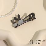 Oval Hollow Crystal Flower Hair Clip 41 - MadeInPanda