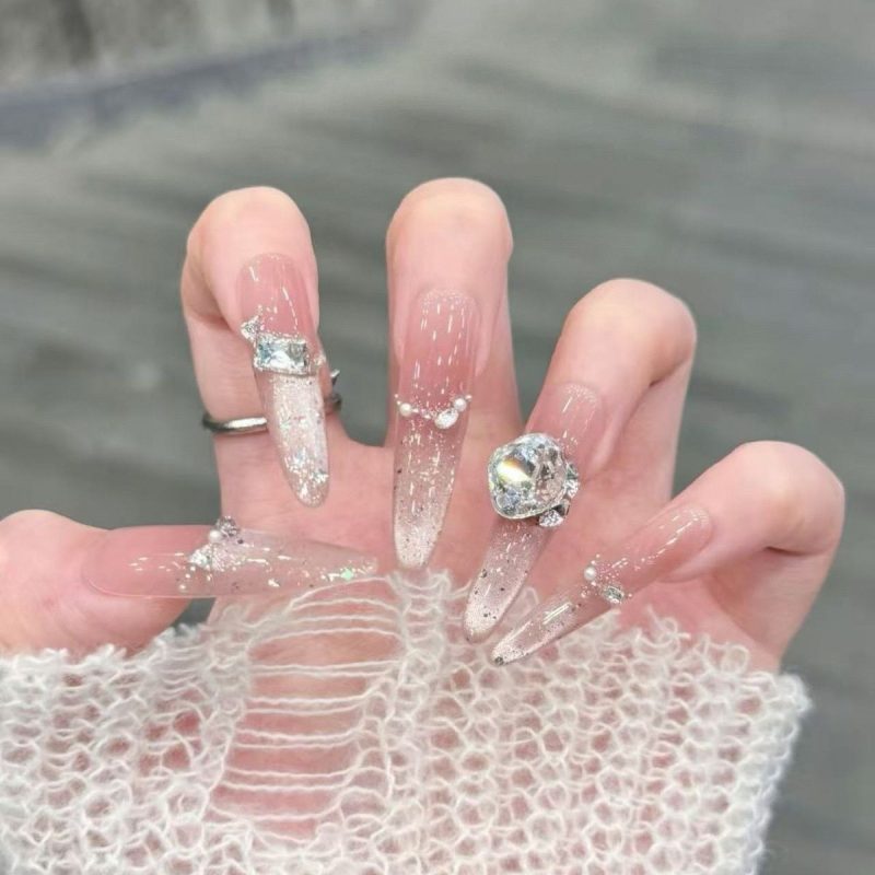 SG720 Blue Cat Eye Press-On Nails