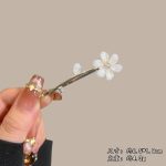 Full Diamond Three Bow Gold Hair Clip 60 - MadeInPanda