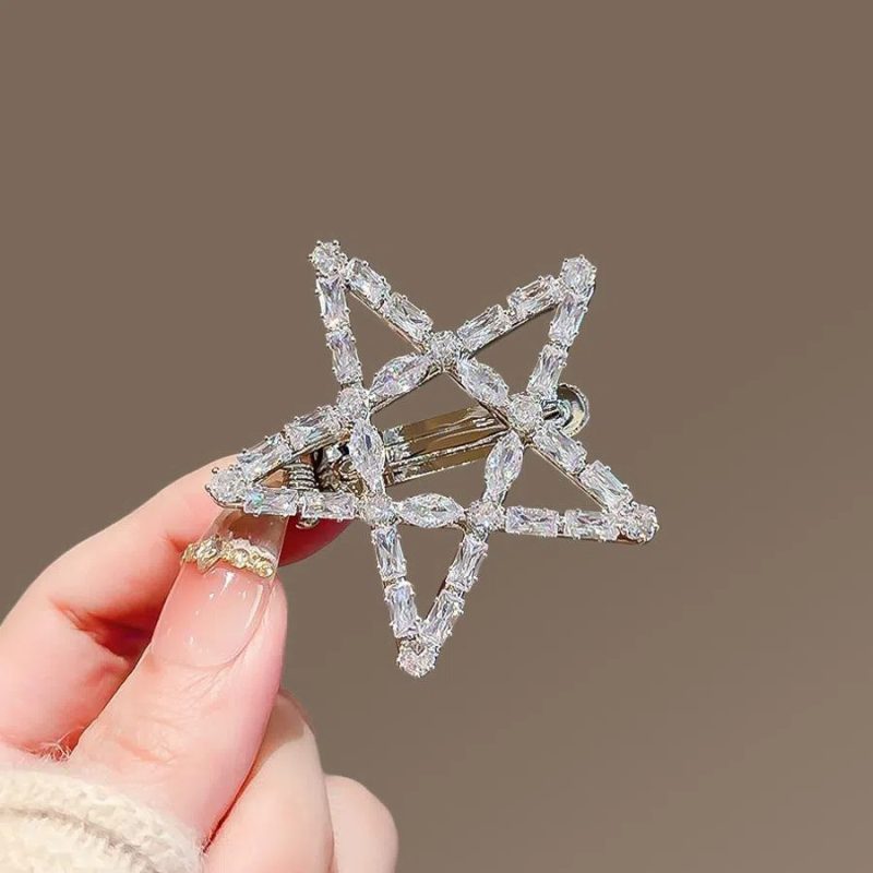 Pearl Cat Eye Stone Bow Hair Clip 68 - MadeInPanda
