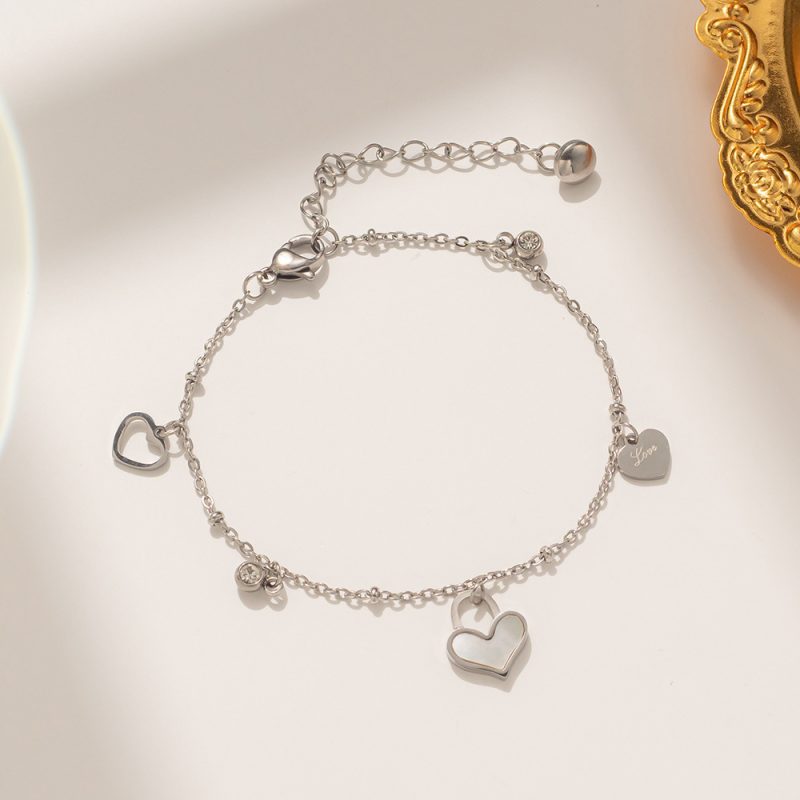 Titanium Steel Bracelet - Coffee Bean Pearl Bracelet - MadeInPanda