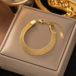 Titanium Steel Bracelet - Double Vintage Chain 5219 - MadeInPanda