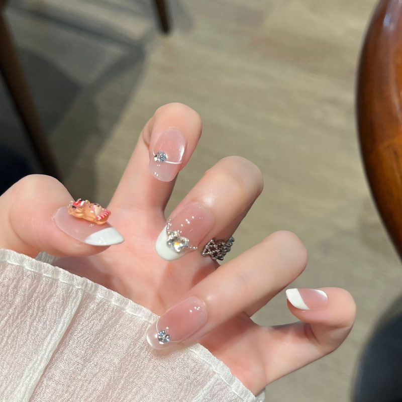 SG729 Icy Blue Press-On Nails