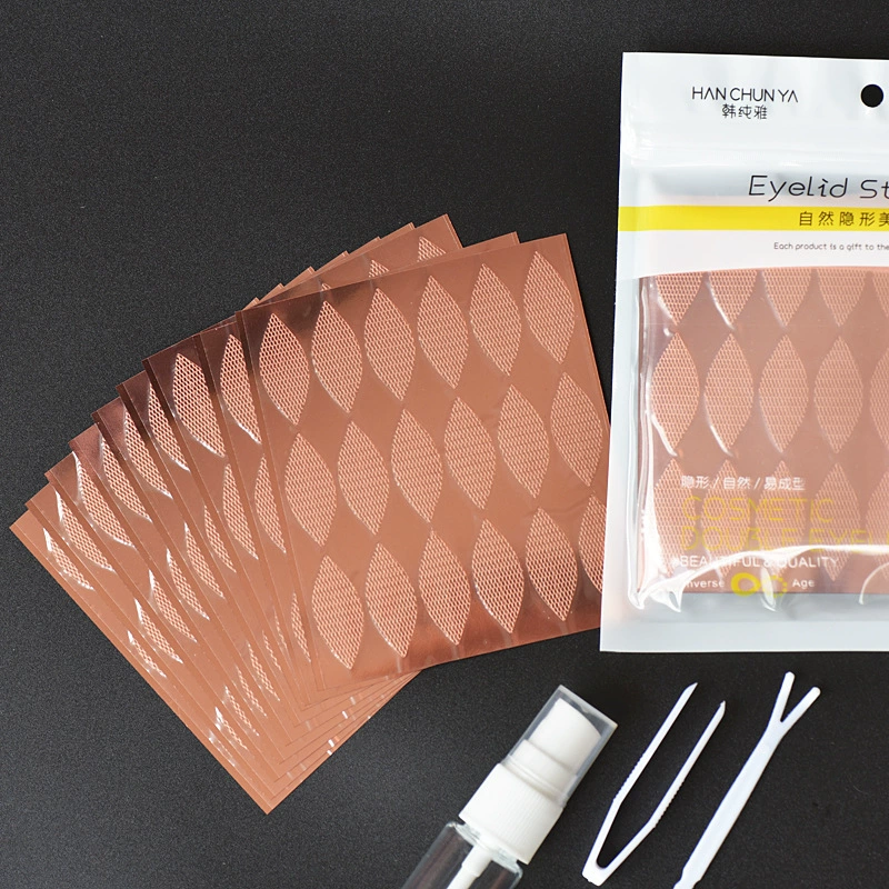 Lace Eyelid Tape - Water-Activated Invisible Double Eyelid Strips - Breathable Mesh Natural Look with Tool Kit - Korean Style Beauty Tool - 1 Pack - Image 1 - MadeInPanda