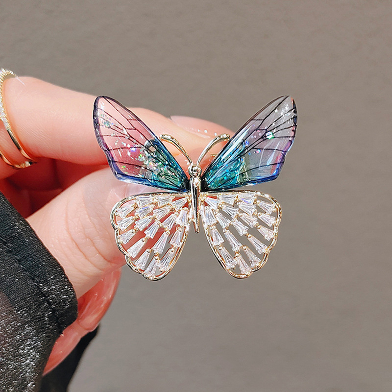 The Fashion Brooch Pin - Blue Butterfly #108 - MadeInPanda
