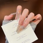 SG610 Marble Pink Press-On Nails (With Toolkit) - MadeInPanda