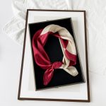 AISu 红色 Silk Square Scarf - 70cm Chiffon Printed Pattern - Summer Fashion Bandana Neck Scarf - 1 Piece - MadeInPanda