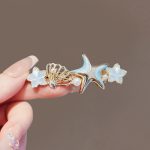 Oval Wave Silver Hair Clip 114 - MadeInPanda