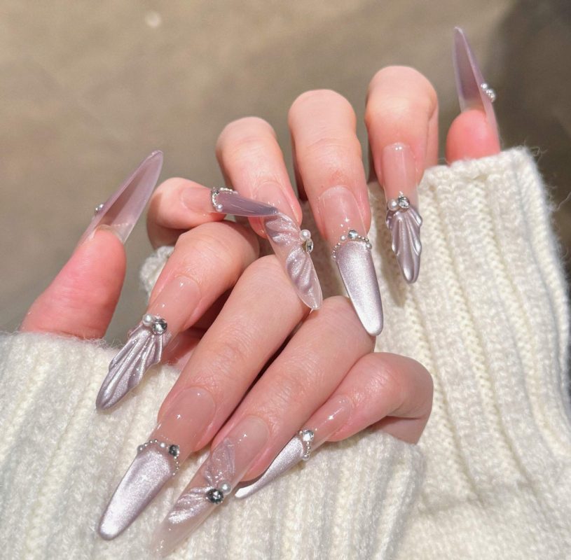 SG631 Daisy Pink Press-On Nails